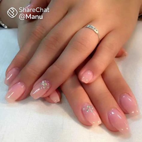 #simplenails #coffinnails Sheer Pink Nails, Cuffin Nails, Pink Coffin Nails, Pretty Nails Glitter, Nails Images, Prom Nails Red, Shape Ideas, Sheer Nails, Pink Coffin