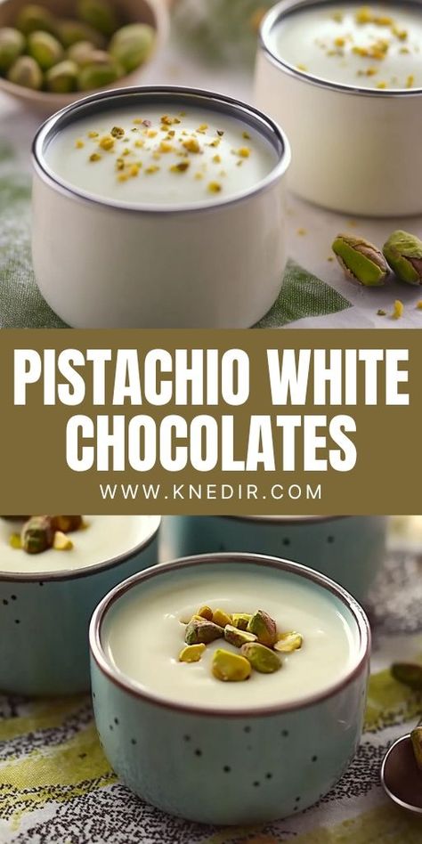 Satisfy your sweet tooth with these Pistachio White Chocolates! 🍫✨ A delightful combination of creamy white chocolate and crunchy pistachios that melt in your mouth. These treats make the perfect gift or indulgence for any chocolate lover. 💚 Create your own batch with this easy recipe and impress your guests! 👉 Pin now to make these irresistible chocolates! #PistachioChocolates #WhiteChocolate #ChocolateLovers #HomemadeTreats #CandyRecipes #DessertIdeas #EasyDesserts #SweetTooth Impressive Recipes, Chocolate Drinks, Homemade Treats, Best Dessert Recipes, Dessert For Dinner, Candy Recipes, Pistachio, Yummy Food Dessert, White Chocolate