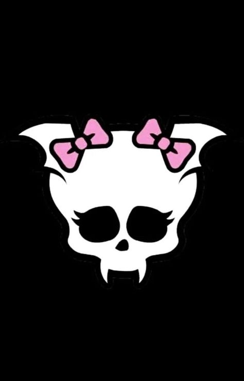 Pink And Black Emo Aesthetic, Monster High Skull Icon, Draculaura Tattoo Ideas, Draculaura Skullette, Draculaura Core, Draculaura Wallpaper, Monster High Logo, Draculaura Pfp, Monster High Skull