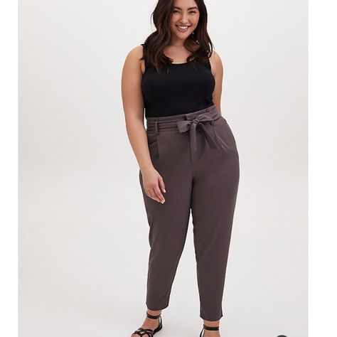 Torrid, Raisin Colored Pants Nwt Relaxed Trousers, Culotte Pants, Grey Plaid, Colored Pants, Plus Size Pants, Jumpsuit Trousers, Tapered Pants, Slate Grey, Raisin