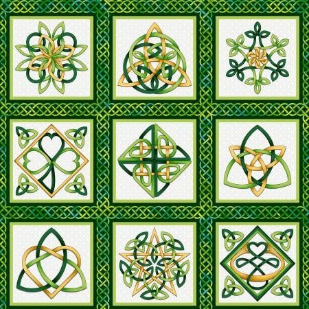 Irish Quilt Patterns, Irish Embroidery, Irish Folk, Celtic Quilt, Stained Glass Quilt, Celtic Knotwork, Irish Art, Celtic Art, Panel Quilts