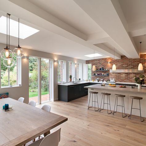 What Happens When You Work With a Design and Build Company? | Houzz UK Kitchen Diner Extension, Open Plan Living And Dining, Open Plan Kitchen Dining Living, Open Plan Kitchen Diner, Open Plan Kitchen Dining, Open Plan Kitchen Living Room, 1930s House, London Kitchen, Open Dining Room