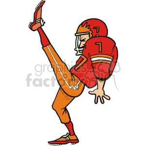 Football kicker kicking the ball Football Kicker, The Number 7, Football Uniform, American Football Players, Number 7, A Football, Football Player, American Football, Football Players