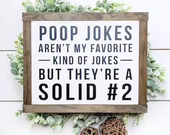 handmade wood framed signs / home decor gifts by WillowBeeSigns Poop Jokes, Nebraska City, Funny Bathroom Decor, Funny Bathroom Signs, Wooden Bathroom, Bathroom Sign, Boys Bathroom, Funny Bathroom, Bathroom Redo