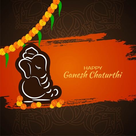 Idol Illustration, Ganesh Wallpapers, Ganesha Vector, Chaturthi Ganesha, Ganesh Chaturthi Festival, Happy Ganesh Chaturthi Wishes, Diwali Cards, Ganesha Drawing, Artistic Background