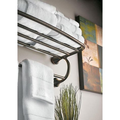 Oil Rubbed Bronze Bathroom Accessories, Towel Shelves, Bonners Ferry Idaho, Hotel Style Bathroom, Bronze Bathroom Accessories, Oil Rubbed Bronze Bathroom, Condo Bathroom, Corner Rack, Bath Shelf