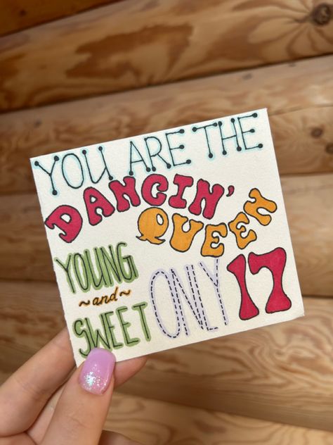 Dancing Queen (ABBA) Inspired Birthday Card, Colourful Birthday Card, Music Inspired 17. Geburtstag, Queen Birthday, 17th Birthday, Birthday Cards Diy, Dancing Queen, Diy Birthday Gifts, Diy Birthday, Perfect Birthday, Abba