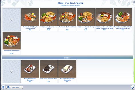 Sims 4 Red Lobster, Sims 4 Restaurant Menu Cc, Insimnia Sims 4 Food, Sims 4 Restaurant Cc Patreon, Insimnia Eats Sims 4, Sims Jobs, Sims 4 Food Mod, Sims 4 Skills, Sims 4 Jobs