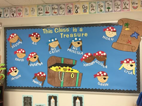 Pirate Terms, Pirate Bulletin Boards, School Fair Ideas, Pirate Theme Classroom, Pirate Decorations, Preschool Door, Pirate Classroom, Fair Theme, Sky Zone