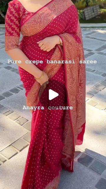 Banarsi Saree Look, Crepe Silk Sarees, Banarsi Saree, Kerala Saree, Saree Silk, Mysore, Saree Look, Wedding Outfit, Silk Saree