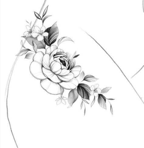 Flower Hip Tattoos, Feminine Shoulder Tattoos, Arm Tattoos For Guys Forearm, Side Tattoos Women, Butterfly Tattoos Images, Purple Tattoos, Lily Flower Tattoos, Basic Tattoos, Waist Tattoos