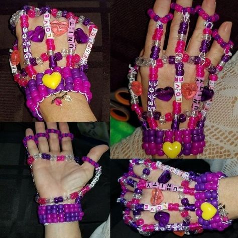 Kandi Glove, Kandi Beads, Diy Kandi Bracelets, Kandi Inspo, Kandi Perler, Diy Kandi, Kandi Kid, Kandi Cuff, Kandi Ideas