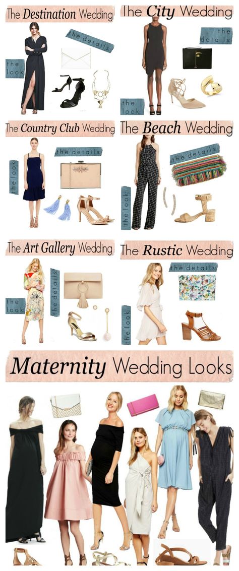 Seven head to toe looks for every wedding you attend this season. Whether it be a rustic wedding, a beach wedding, or a country club wedding, this post has a dress for all occasions and for all budgets! Attending A Wedding Outfit, Country Club Wedding Guest Outfit, Art Gallery Wedding, Party Like Its 1999, Pregnant Wedding, Wedding Attire Guest, Country Club Wedding, On The Horizon, Club Wedding