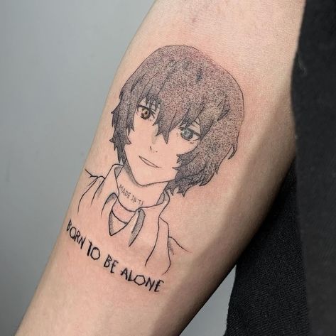 Dazai Osamu Tattoo Ideas, Dazai Osamu Tattoo, Dazai Tattoo, Bsd Tattoo, Dazai Manga, Instagram Tattoo, Dazai Osamu, Stray Dogs, Bungou Stray Dogs