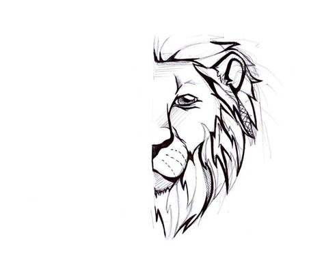 Half lion tattoo Half Lion Face Tattoo Stencil, Half Lion Face Tattoo Design, Half Lion Face Tattoo, Lion Leo Tattoo, Half Lion Tattoo, Half Man Half Lion, Tattoo Of Lion, Lion Face Tattoo, Simple Lion Tattoo