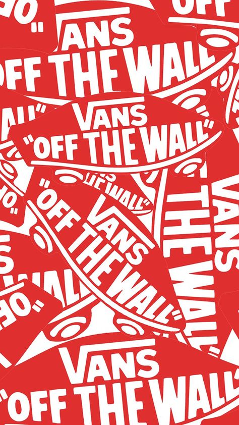 Vans-Logo-3Wallpapers-iPhone-Parallax Vans Wallpaper, Vans Off The Wall, Off The Wall, Wallpaper Iphone, The Wall, Red And White, Wallpapers, Iphone, Wall