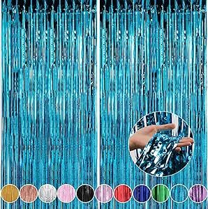 Decor Tinsel Curtain Backdrop, Door Streamers, Tinsel Curtain, Fringe Curtains, Backdrop For Birthday, Curtain Backdrop, Streamer Backdrop, Fringe Backdrops, Curtain Backdrops