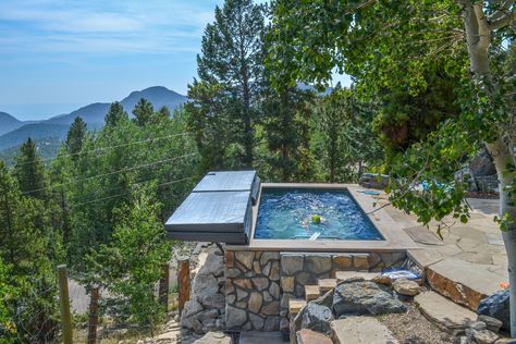 Pool Hillside, Plunge Pool Cost, Pool Cost, Pool Prices, Endless Pool, Sloped Yard, Ground Pool Ideas, Sloped Backyard, Above Ground Pool Ideas