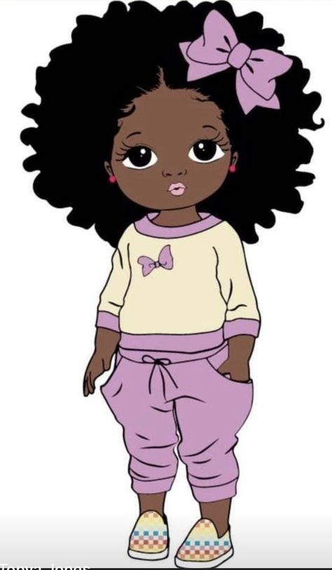 Baby Afro, Afro Ponytail, Toddler Drawing, Black Baby Art, School Art Activities, Africa Art Design, African Art Paintings, Afro Girl, Cute Cartoon Animals