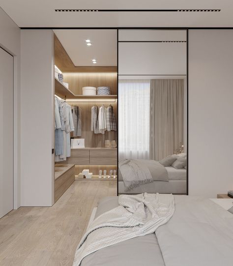 Bedroom And Wardrobe Ideas, Bedroom And Dressing Room Ideas, Dressing Room In Bedroom, Wardrobe Room Ideas, Bedroom And Walk In Closet, Room With Wardrobe, Bed Rooms Ideas Master, Walk In Closet Bedroom, Bedroom With Dressing Room