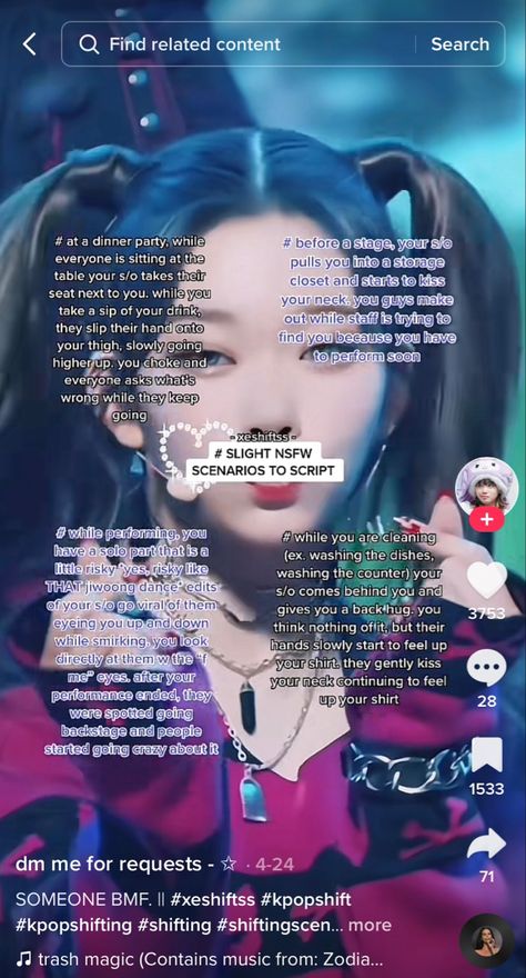 xeshiftss on tiktok ! Script Ideas For Shifting, Shifting Scenarios S/o, Imagine Scenarios Tiktok Extra Spicy, Scenario Ideas, Shifting Scenarios, Tf 141, Shifting Methods, Concert Oufit, Shifting Board