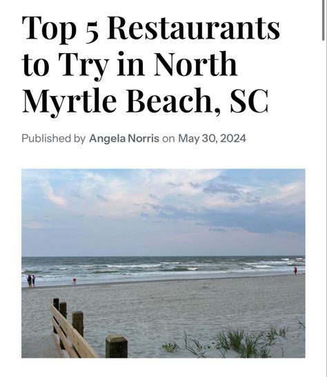 These are top 5 restaurants to try if youre visiting North Myrtle Beach, South Carolina! North Myrtle Beach Restaurants, Myrtle Beach Restaurants, Restaurants To Try, Happy Hour Specials, Beach South Carolina, Steak And Seafood, Myrtle Beach South Carolina, Veggie Bowl, Delicious Vegetables