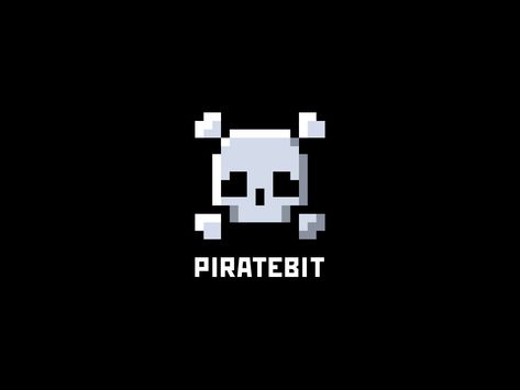 Piratebit Urban Fantasy Inspiration, Path Logo, Jdm Logo, Pirates Skull, Cross Stitch Skull, Pixel Logo, Gaming Nintendo, Skull Icon, Games Logo