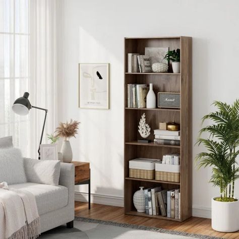 My Favorites Lists | Wayfair Bookcase Modern, Storage Bookcase, Open Bookshelves, 5 Shelf Bookcase, White Bookcase, Books Photo, Wood Bookcase, Bookcase Storage, Wood Storage