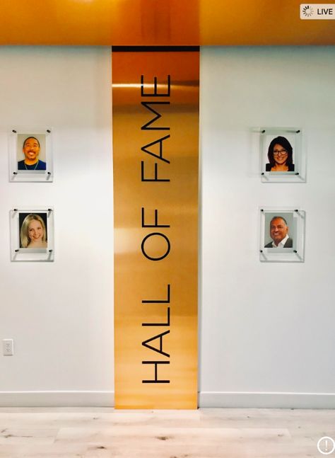 Hall of Fame Wall Dental Office Design Wall Of Fame Office Ideas, Hall Of Fame Design Ideas, Office Award Wall, Hall Of Fame Wall Design, Wall Of Fame Ideas Offices, Office Entrance Wall Design, Wall Of Fame Design, Wall Of Fame Ideas, Trimless Doors