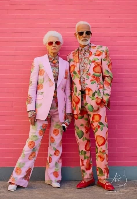 Colorful Avant Garde Fashion, Pink Queer Fashion, Wierd Fashion Style Weird, Decora Male Fashion, Eccentric Old Lady Aesthetic, Funky Suits, Jonas Peterson, Colorful Art Projects, Disco 70s