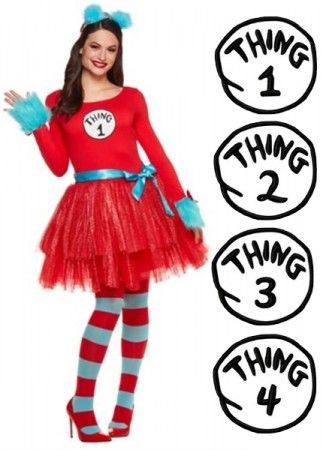 Thing 1 Thing 2 Costume Women, Thing Costume, Cat In The Hat Costume, Book Parade, Kids Costumes Girls, The Cat In The Hat, Book Week Costume, Hat Outfit, Girls Tutu Dresses