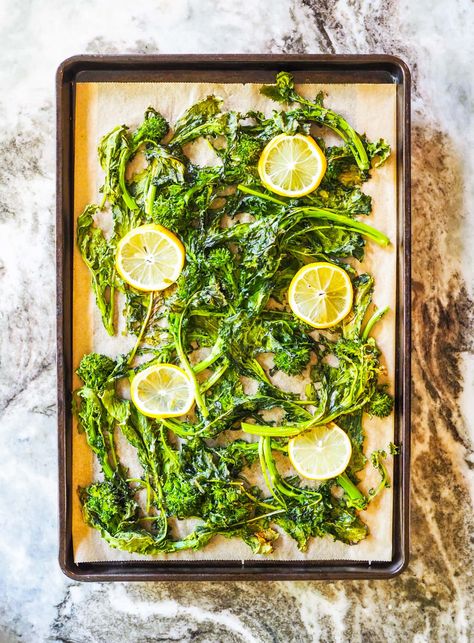 Brocoli Rabe Recipes, Rapini Recipes, Broccoli Rabe Recipe, Side Dishes For Salmon, Roasted Vegetable Recipes, Broccoli Rabe, Mediterranean Cuisine, Roasted Broccoli, Veggie Side Dishes