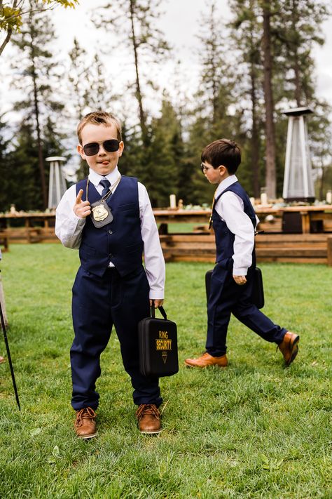 Ring Bearer, Ring Security, Wedding photography, Wedding ideas, Funny, PNW Photography, Red Cedar Studios Wedding Ideas Funny, Ring Bearer Ring Security, Ring Security Wedding, Ring Bearer Security, Dark Teal Weddings, Photography Wedding Ideas, Teal Rings, Ring Security, Ring Bearer Outfit