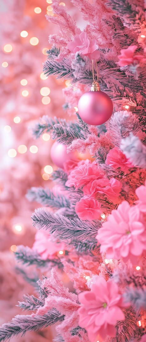 Pink Christmas Tree Wallpaper, Christmas Lockscreen, Iphone Wallpaper Winter, Christmas Tree Wallpaper, Pink Wallpaper Girly, Xmas Wallpaper, Pretty Phone Wallpaper, Simple Iphone Wallpaper, Christmas Wallpapers