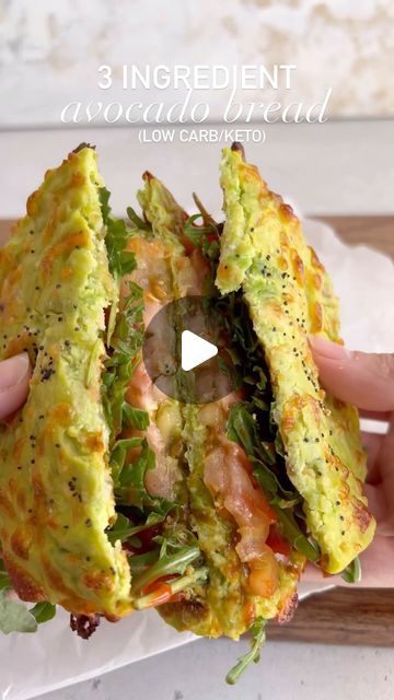 Breakfast With No Bread, Avocado Flat Bread Recipe, Avocado And Egg Recipes, Avocado Recipes Videos, Avocado Bread 3 Ingredients, Avocado Bread Recipes, Bread And Egg Recipes, Avocado Healthy Recipes, Simple Avocado Recipes