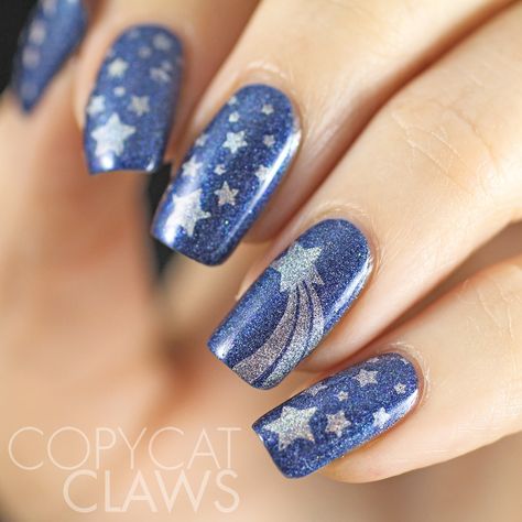 Copycat Claws: MoYou London Moon Nail Art, My Christmas Wishlist, Star Nail Designs, Star Nail, Star Nail Art, Moon Nails, Phases Of The Moon, Colorful Nail Designs, Star Nails