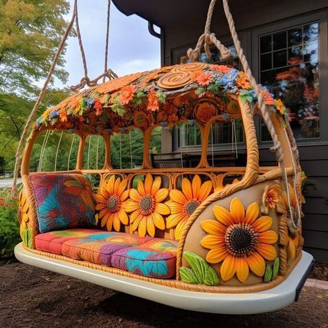 Organiser Cucina, Swing Bed, Fantasy Furniture, Whimsical Furniture, Outdoor Decor Backyard, Dream House Interior, Backyard Patio Designs, Dream House Decor, Backyard Decor