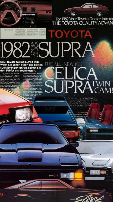 #celica #toyota #supra #nineteeneightytwo Bedroom Wall Collage, Motorcycle Posters, Toyota Celica, Car Posters, Toyota Supra, Jdm Cars, Wall Collage, Jdm, Toyota