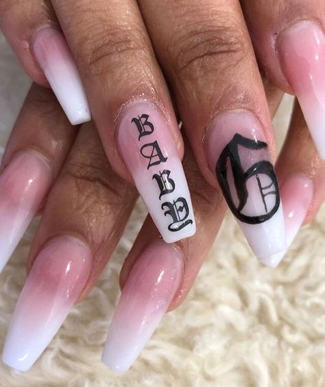 Nails Initials, Nova Fashion, Nails 2018, Acrylic Nail Shapes, Pretty Nail Designs, Acrylic Nails Coffin, Dope Nails, Nail Shapes, Matte Nails