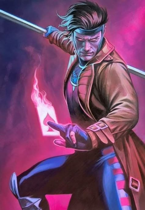 Gambit (Remy LeBeau) - X MEN Gambit Marvel, Remy Lebeau, Hero And Villain, Marvel And Dc Comics, Marvel Comics Wallpaper, Xmen, Marvel And Dc, A Hero, X Men