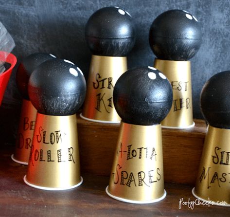 Bowling Birthday Party Tips and Ideas Bowling Party Food Ideas, Bowling Party Awards, Bowling Tournament Ideas, Bowling Awards Funny, Funny Bowling Awards, Bowling Trophy Ideas, Bowling Favors, Bowling Prizes, Party Ideas 21st Birthday