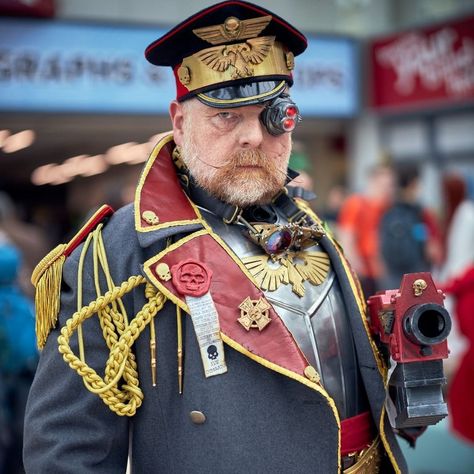 Warhammer 40K Commissar Cosplay Commissar 40k, Warhammer 40k Commissar, 40k Commissar, Warhammer 40k Cosplay, Warhammer Cosplay, Concept Costume, 40k Cosplay, Larp Inspiration, Zachary Quinto