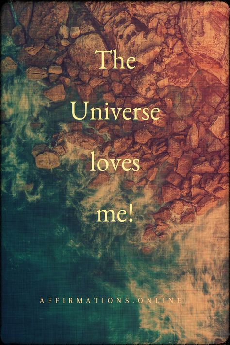 Cosmic Love Affirmation: The Universe loves me! #affirmations#affirmation#cosmiclove#cosmos#universe Universe Loves Me, Me Affirmations, Universe Message, Love Affirmation, Cosmic Love, Universe Love, Love Rules, Bored At Home, Free Spirit Quotes