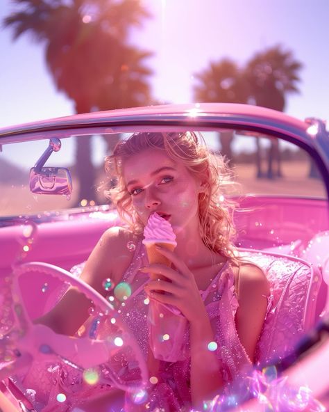 California Barbie 💖 Day 22 = Bubbles + Ice cream 🫧🍦 #simplyaiprompts . . . . #summer #aichallenge #aiartcommunity #digitalart #aiart #aiartist California Barbie, Lola Winters, Aesthetic Los Angeles, Barbie Day, Barbie Beach, Barbie Aesthetic, 23rd Birthday, Malibu Barbie, Beach Aesthetic