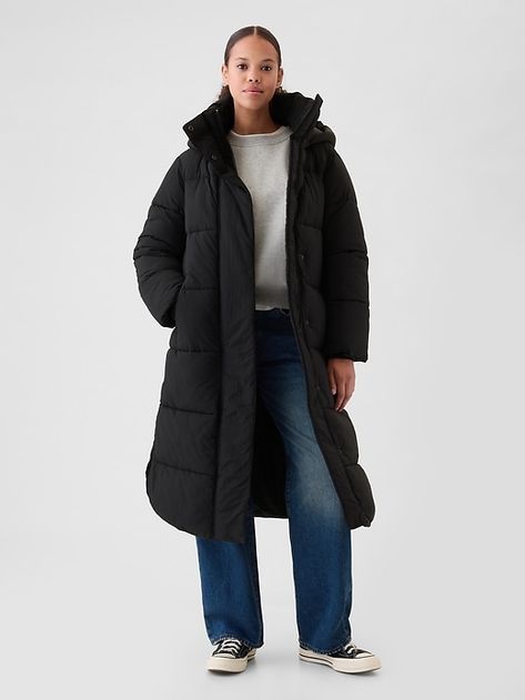 Big Puff Coat Long Winter Coats Women, Down Winter Coats, Black Puffer Coat, Long Black Coat, Long Puffer Coat, Black Winter Coat, Long Winter Coats, Long Puffer, Puffy Jacket