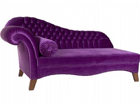 Purple Loveseat, Bed Canopy With Lights, Purple Furniture, Classy Furniture, Purple Home Decor, Vintage Couch, Wood Bed Design, Vintage Home Accessories, Corner Sofa Design