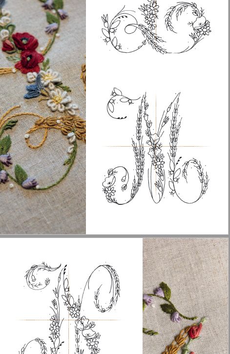 Elisabetta Sforza, Mexican Embroidery Designs, Bell Flowers, Hand Embroidery Patterns Free, Embroidery Alphabet, Wheat Field, Embroidery Letters, Embroidery Monogram, Brazilian Embroidery