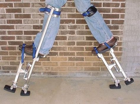 15 23 Tru Stride Drywall Stilts Drywall Stilts, Stilt Costume, Wood Rocking Horse, Copper Pyramid, Diy Go Kart, Pallet Furniture Living Room, Cat Furniture Diy, Small Space Diy, Stilts