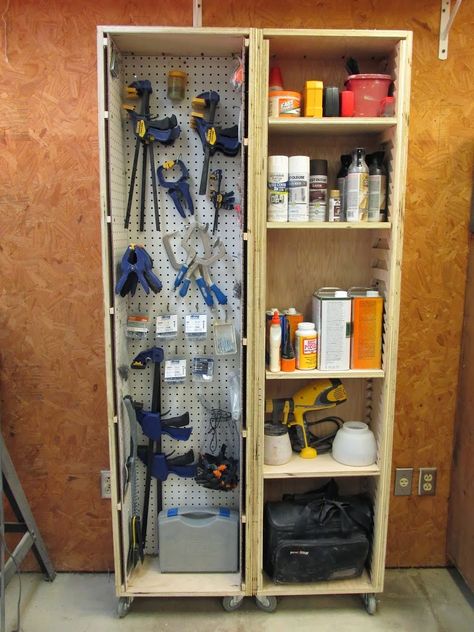 Tools Cabinet, Rolling Cabinet, Diy Garage Storage Cabinets, Garage Organizing, Tool Storage Cabinets, Garage Storage Solutions, Shop Storage Cabinets, Tool Storage Diy, Tools Storage