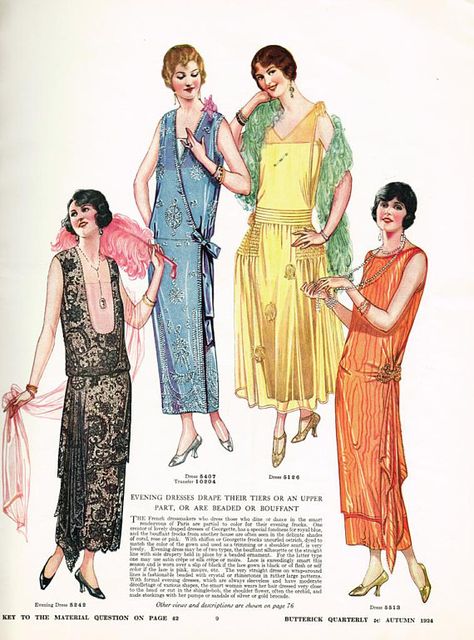 1920s Butterick Autumn 1924 Quarterly Sewing Pattern Catalog 84 pgs Instant Download 1920s Evening Gowns, 1920s Evening Dress, Style Année 20, 1920s Fashion Women, Patron Vintage, 1920s Outfits, 1920 Fashion, Dress History, 20s Fashion